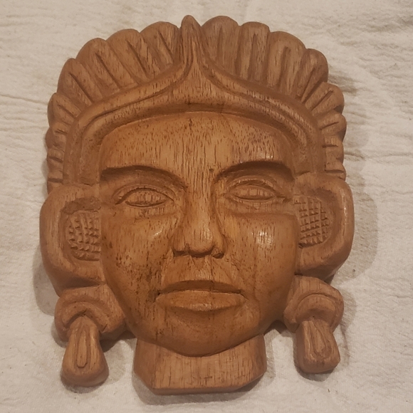 Vintage handcarved Honduran wall hanging mask